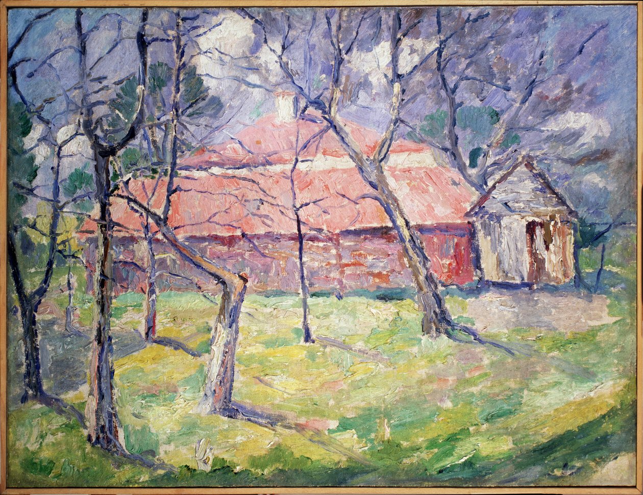 Paisagem perto de Kiev, Ucrânia de Kazimir Severinovich Malevich