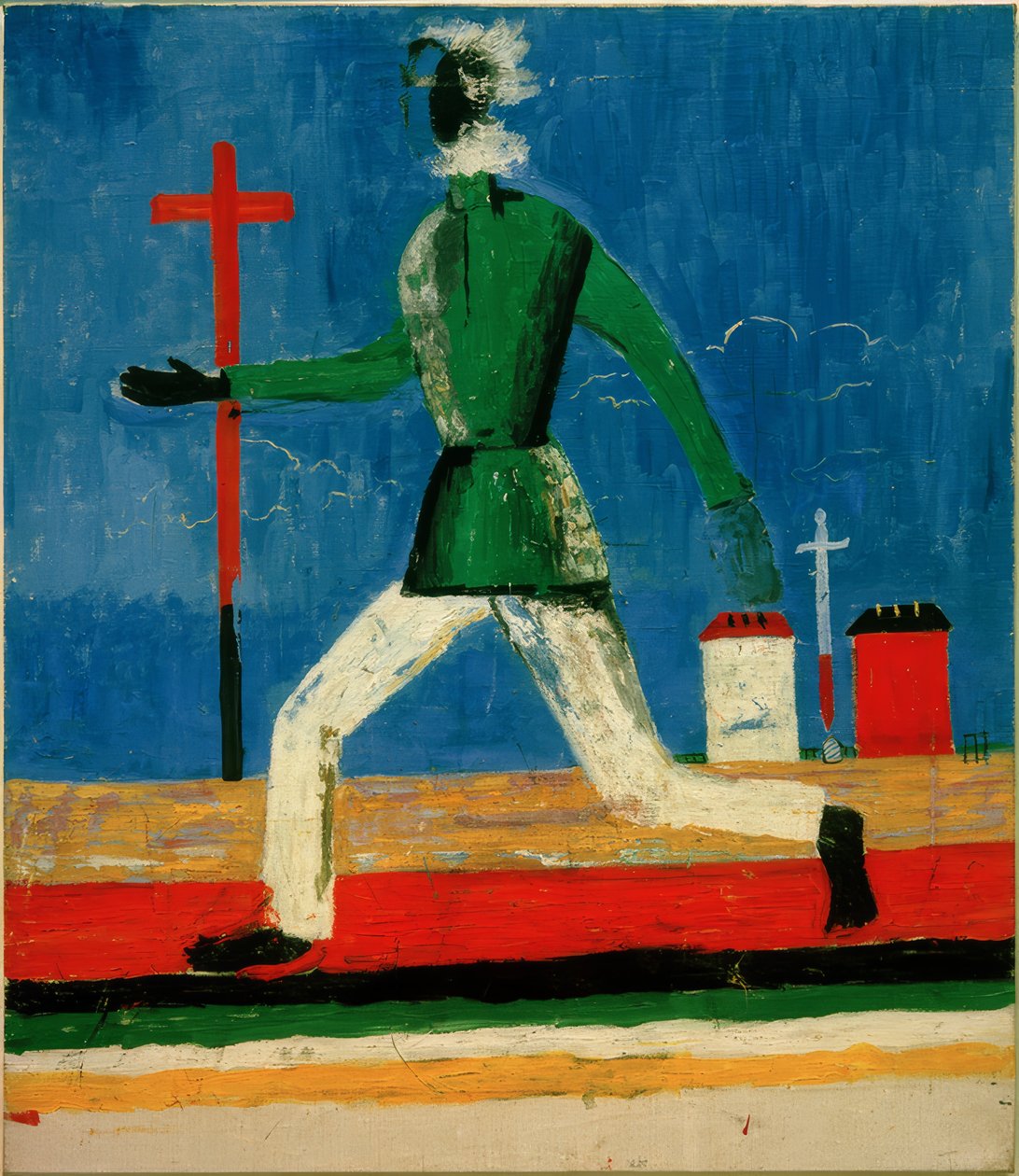 Homem correndo de Kazimir Severinovich Malevich