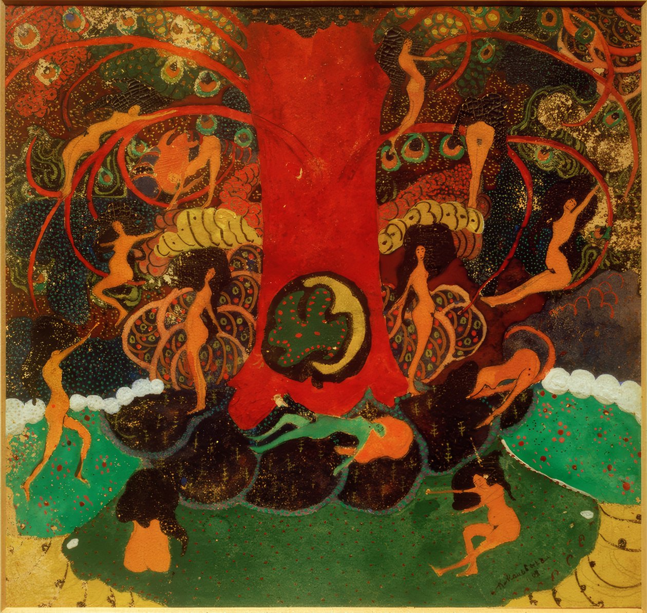 Árvore da vida e dríades de Kazimir Severinovich Malevich