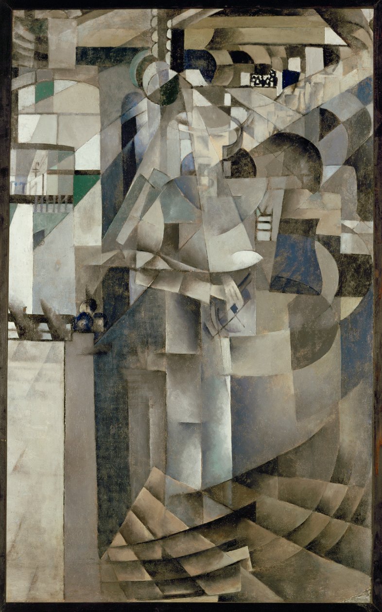 Vida no Grande Hotel (óleo sobre tela) de Kazimir Severinovich Malevich
