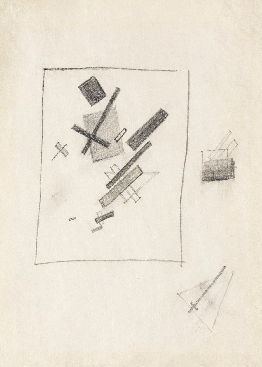Sentimentos Mistos, c. 1916 de Kazimir Severinovich Malevich