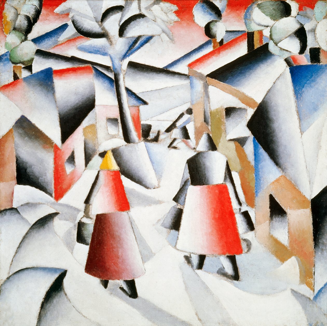 Manhã na Aldeia depois da Tempestade de Neve de Kazimir Severinovich Malevich