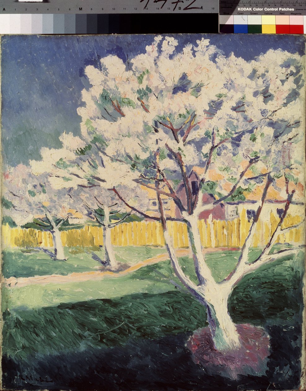 Paisagem de verão. Pintura de Kasimir Severinovich Malevich (Malevich, Malevic) (1878-1935), óleo sobre tela de Kazimir Severinovich Malevich