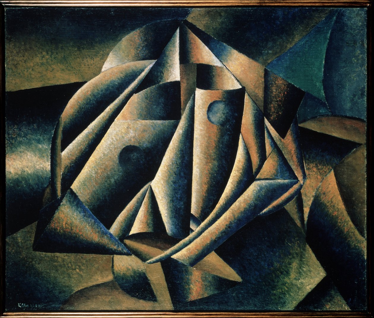 Tete de paysanne (Chefe de uma rapariga do campo). Peinture de Kasimir Severinovich Malevitch (Malevich, Malevic) (1878-1935), huile sur toile de Kazimir Severinovich Malevich