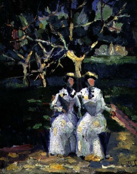 Duas Mulheres num Jardim de Kazimir Severinovich Malevich