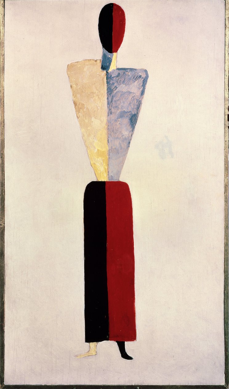 uma rapariga (forma sobre fundo branco) de Kazimir Severinovich Malevich