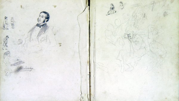 Livro de esboços para o 