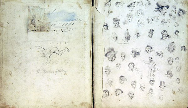 Livro de esboços para o 