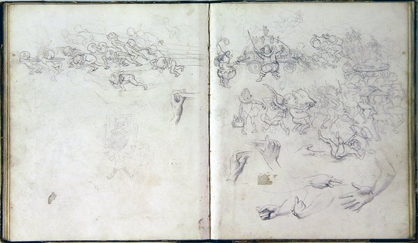 Livro de esboços para o 
