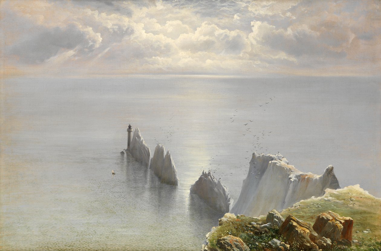 The Needles, Isle of Wight (óleo sobre tela) de Keeley Halswelle