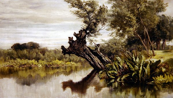 A árvore de salgueiro (óleo sobre tela) de Keeley Halswelle