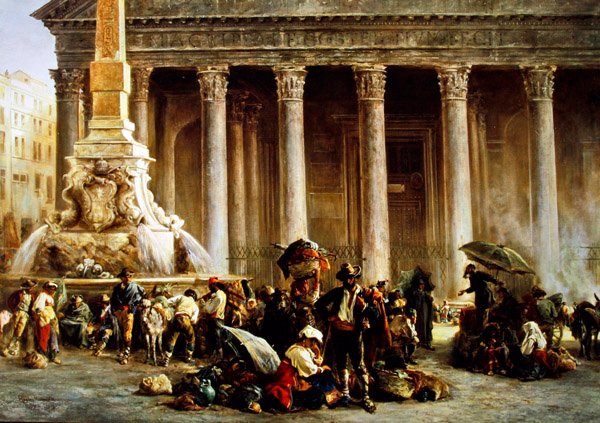 "O médico charlatão da Piazza Rotondo, Roma de Keeley Halswelle