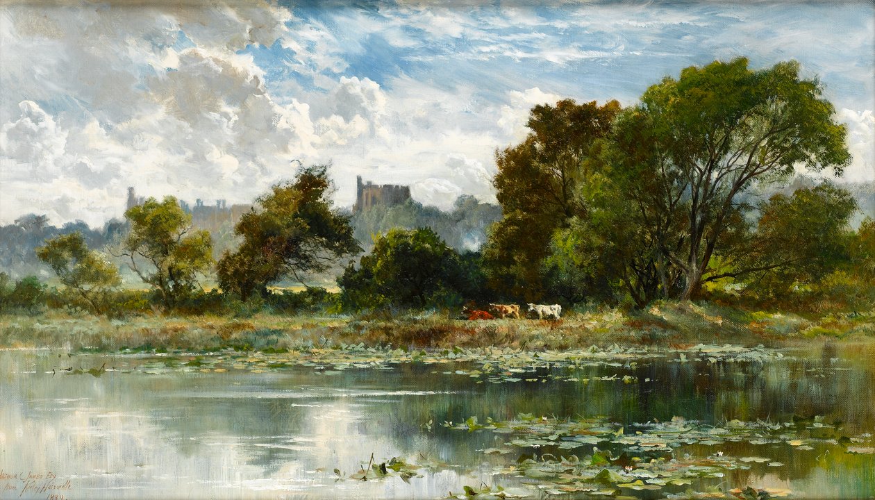 Castelo de Windsor de um remanso de Tamisa de Keeley Halswelle