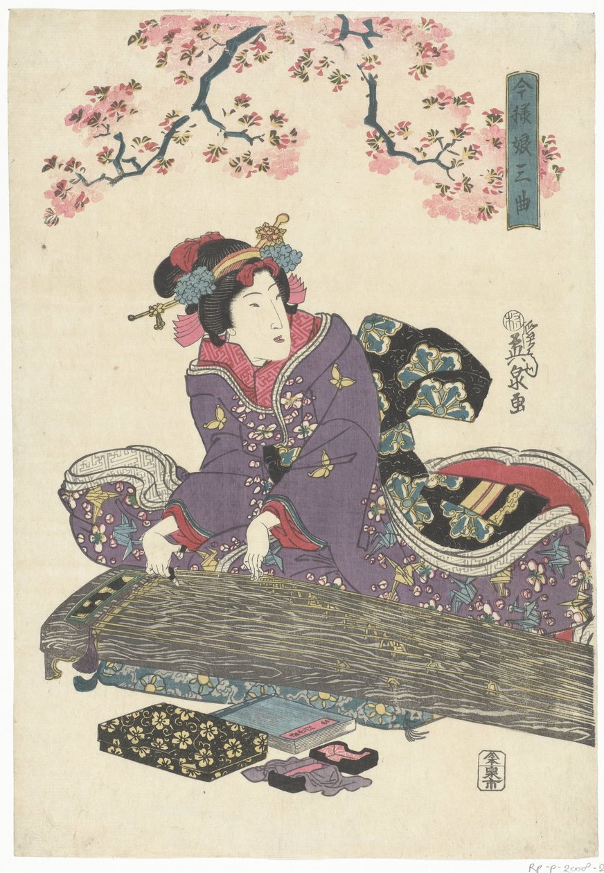 Abelha com koto de Keisai Eisen