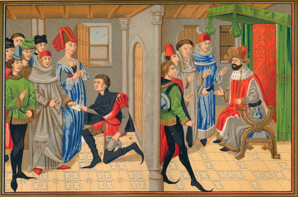 Cena do conto de Renaud De Montauban, século XV, 1849. de Kellerhoven