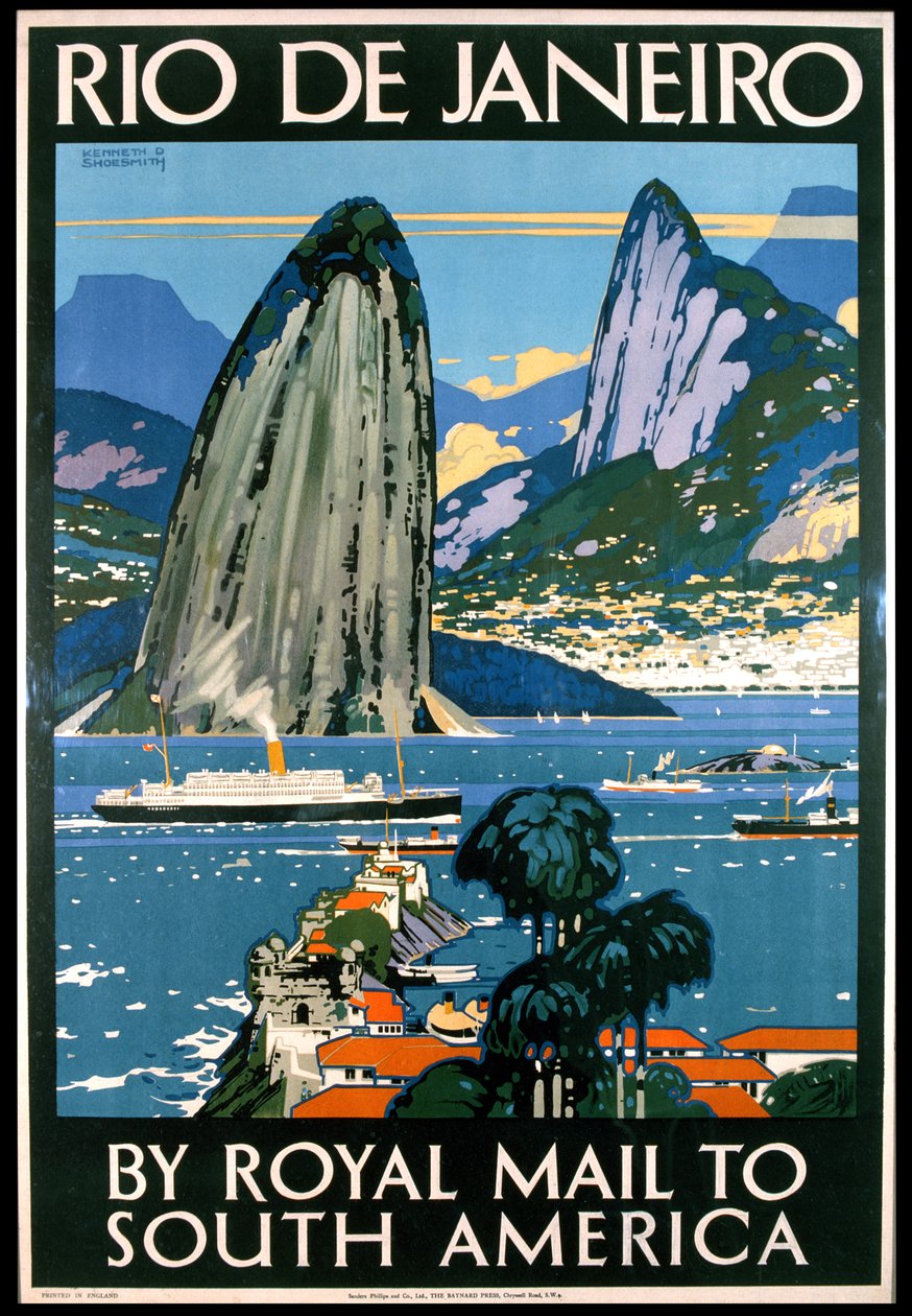 Poster advertising Rio de Janeiro  de Kenneth Shoesmith