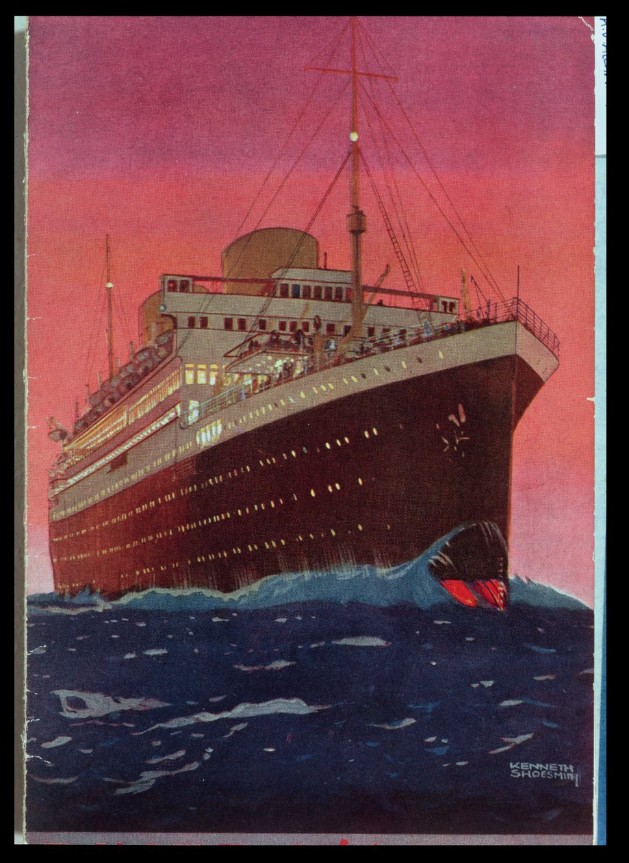 O Forro MV Alcantara no Mar, 1928 de Kenneth Shoesmith