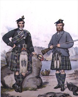 Caçadores abatidos das Hébridas, gravados por Vincent Brooks, c.1868 (litho) de Kenneth (after) Macleay
