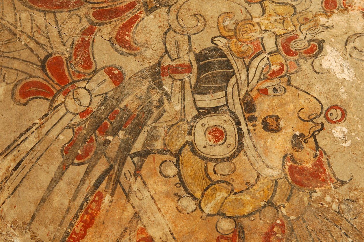 Maya; Murais Maya; San Bartolo; Guatemala; Dr. Bill Saturno, 2002 (foto) de Kenneth Garrett