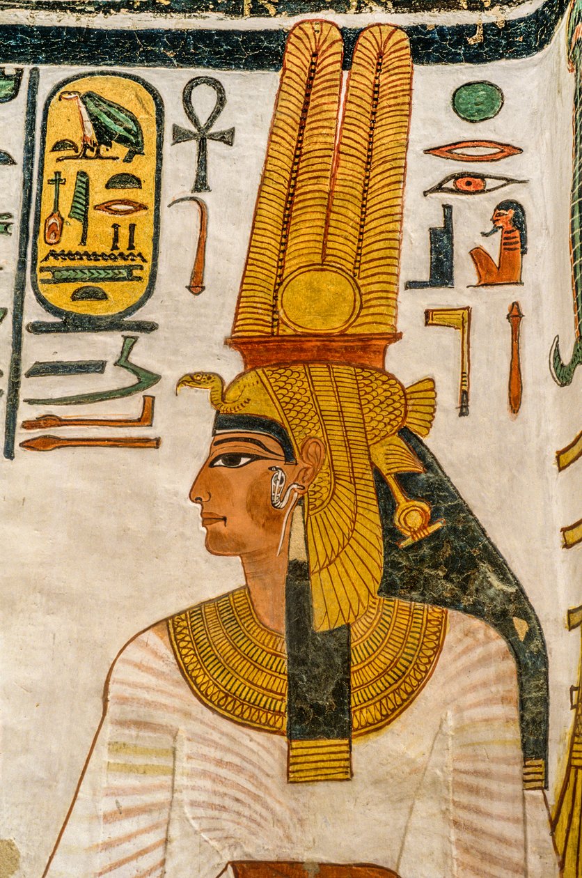Túmulo da rainha Nefertari; Egipto, Vale das Rainhas, Novo Reino, Egipto, mulher de Ram... de Kenneth Garrett