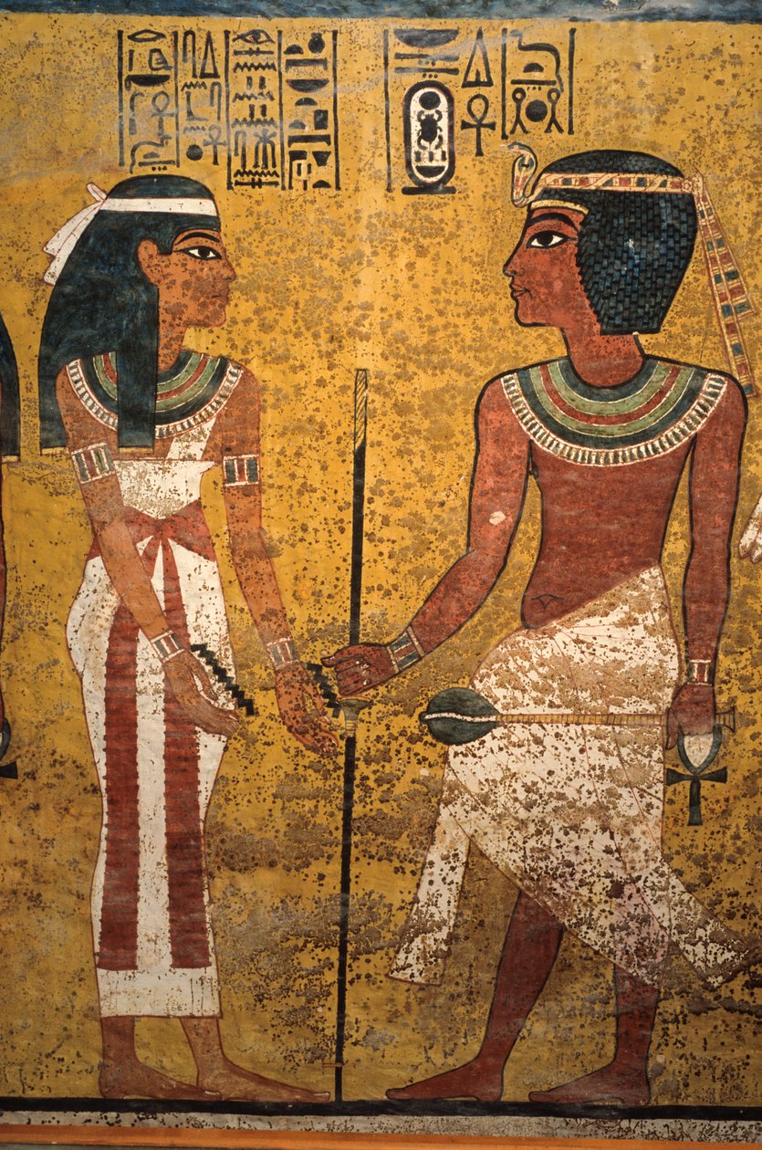 Túmulo de Tutankhamon, o Faraó enfrenta a deusa Nut que o recebe com água purificada... de Kenneth Garrett