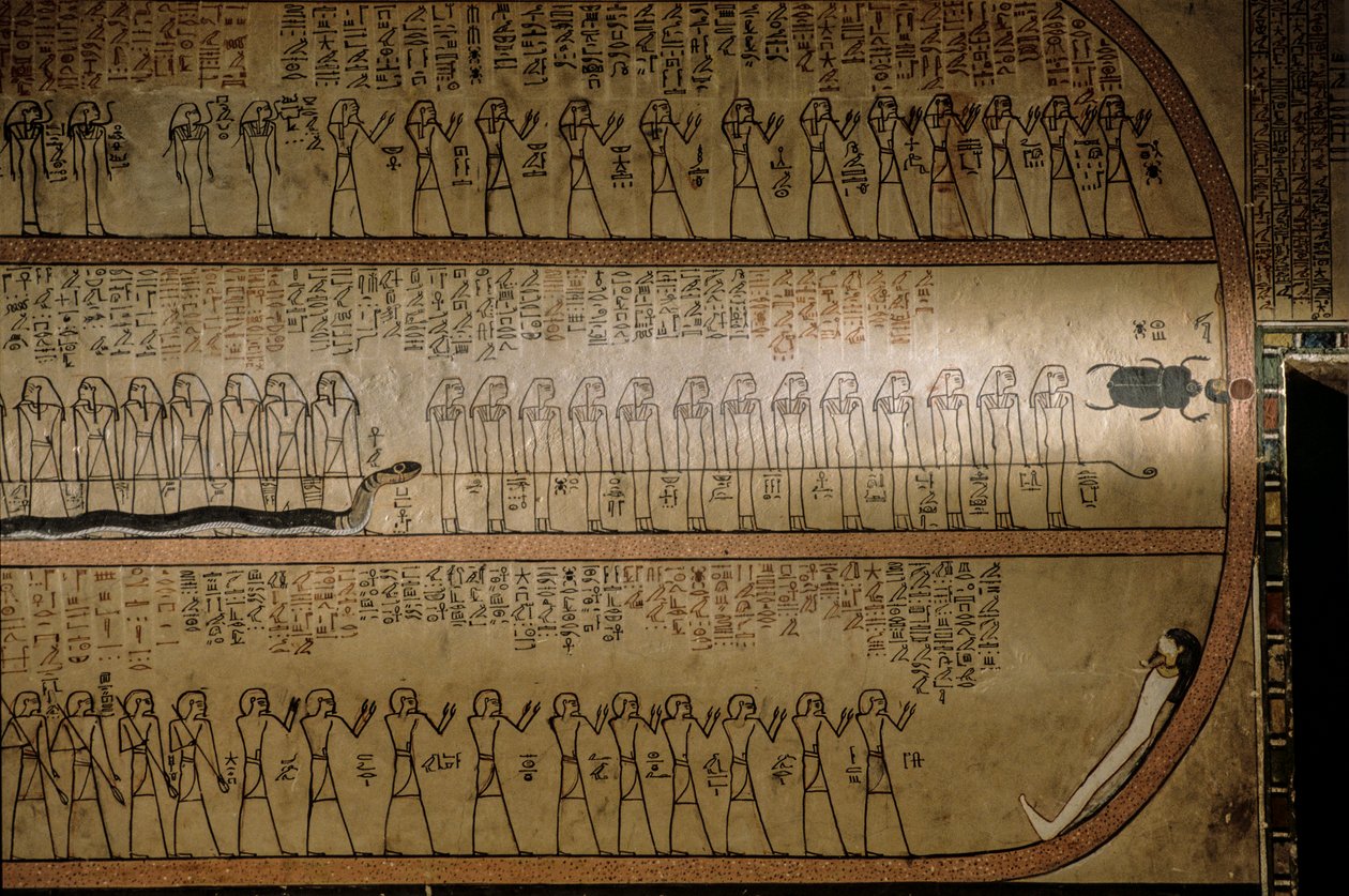 Mural representando o Livro dos Mortos; Túmulo de Amenhotep II; Vale dos Reis. O..., 2009 (foto) de Kenneth Garrett