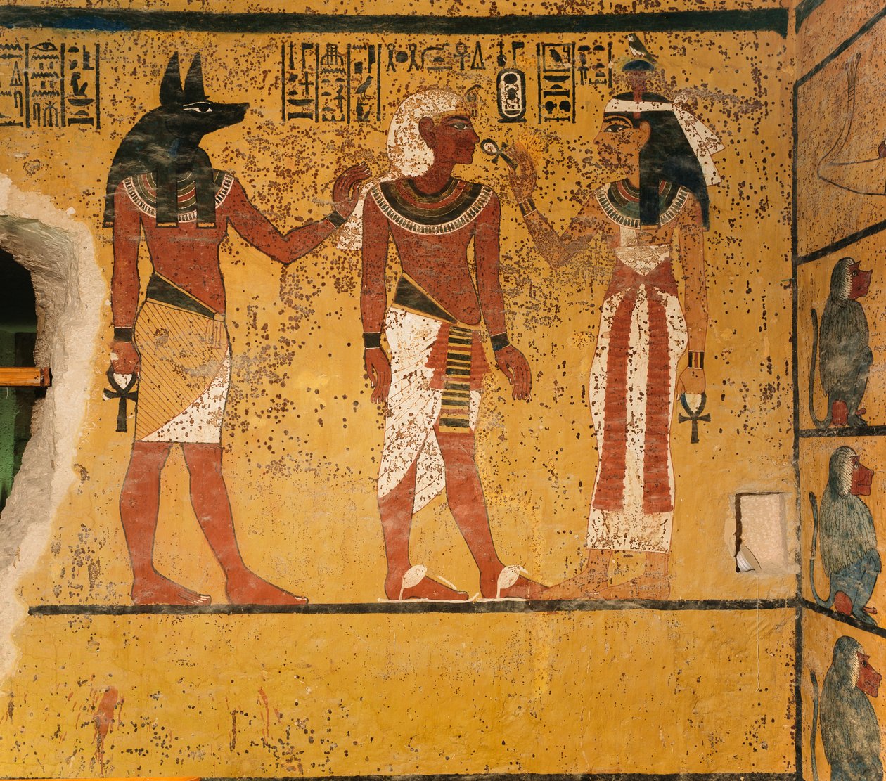 Pintura mural no túmulo do rei Tutankhamun; ; Egipto; Novo Reino; Tutankhamun; Vale..., 2003 (foto) de Kenneth Garrett