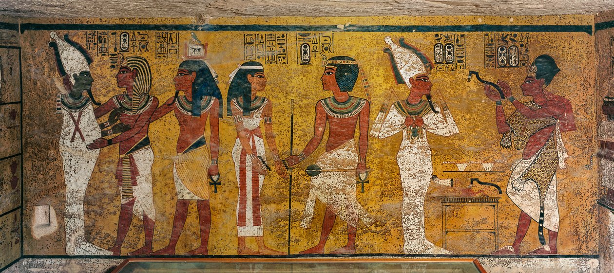 Pintura mural no túmulo do rei Tutankhamon; Egipto; Novo Reino; Tutankhamon; Vale de..., 2003 (foto) de Kenneth Garrett