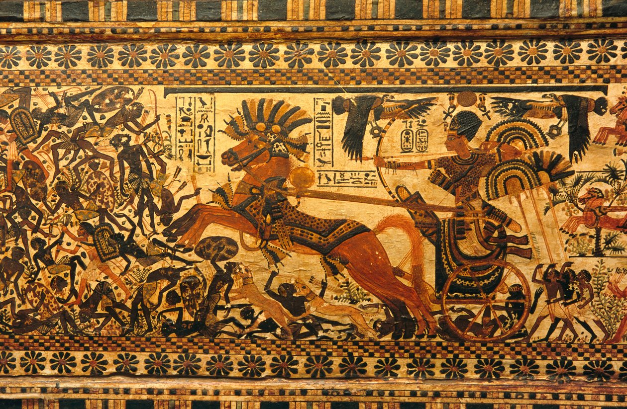 Pintura mural no túmulo do rei Tutankhamon; rei Tutankhamon; Egipto; Novo Reino; Tuta..., 2003 (foto) de Kenneth Garrett