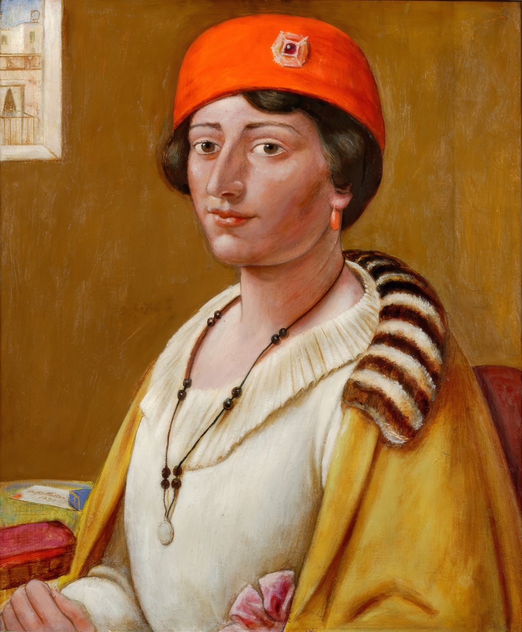 Turbante vermelho de Kenneth Hayes Miller