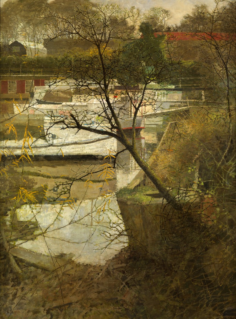Cubitt&39;s Yacht Basin (óleo sobre tela) de Kenneth Newton