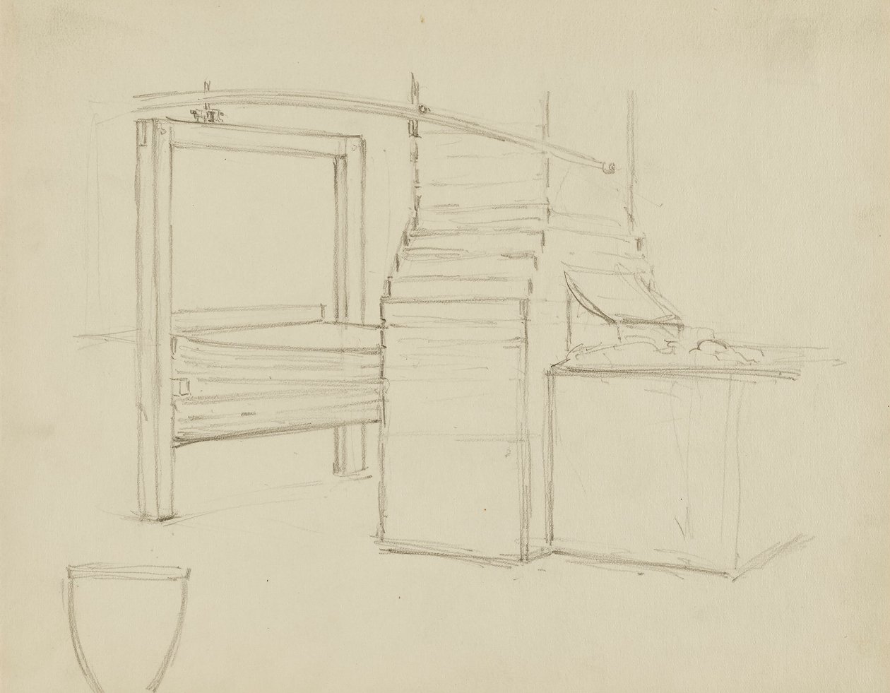 (Rotunda do Capitólio do Estado do Iowa) (Fabricantes, estudo para painel) de Kenyon Cox