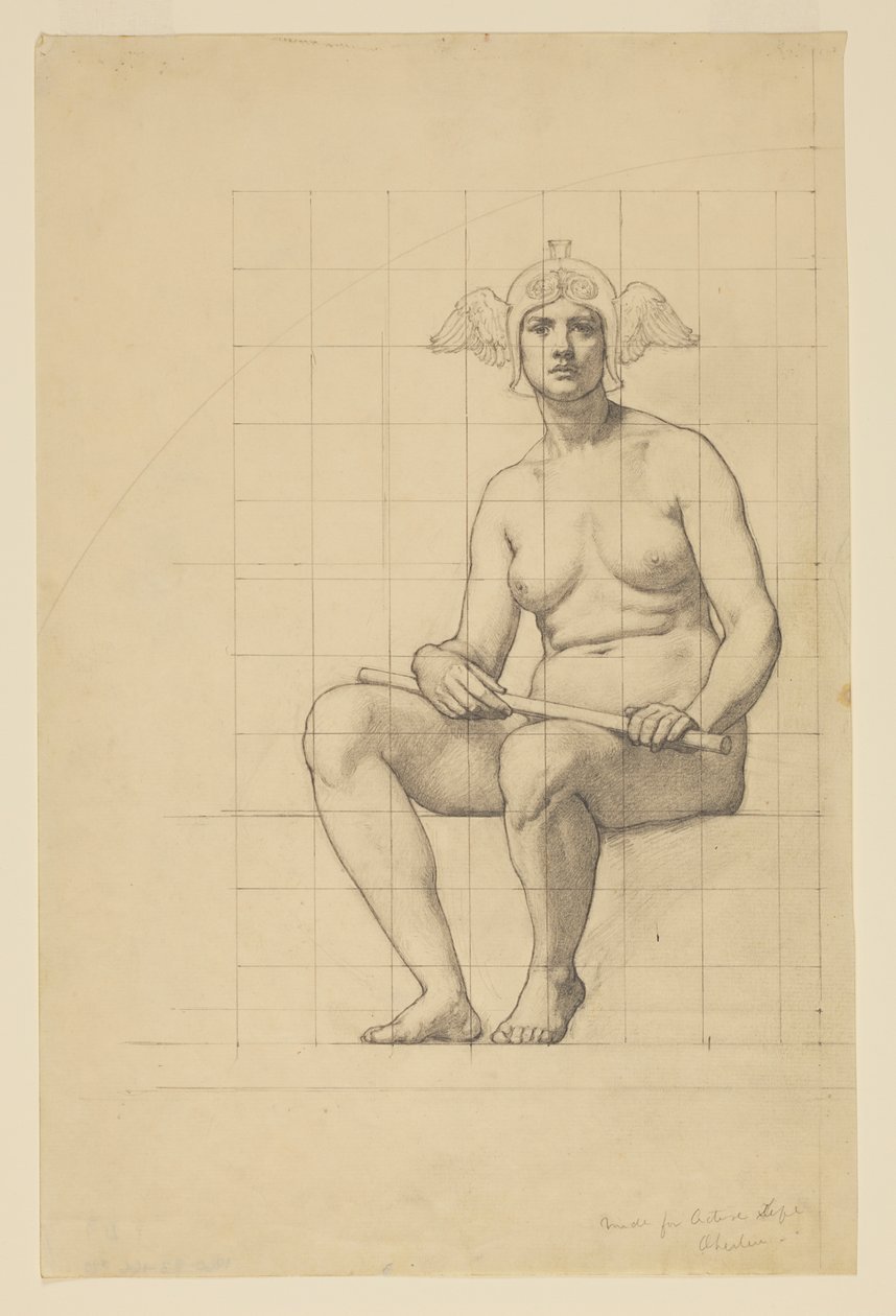 Nude Estudo para "A Vida Ativa", Lunette no Edifício Administrativo, Oberlin College, Oberlin, OH de Kenyon Cox