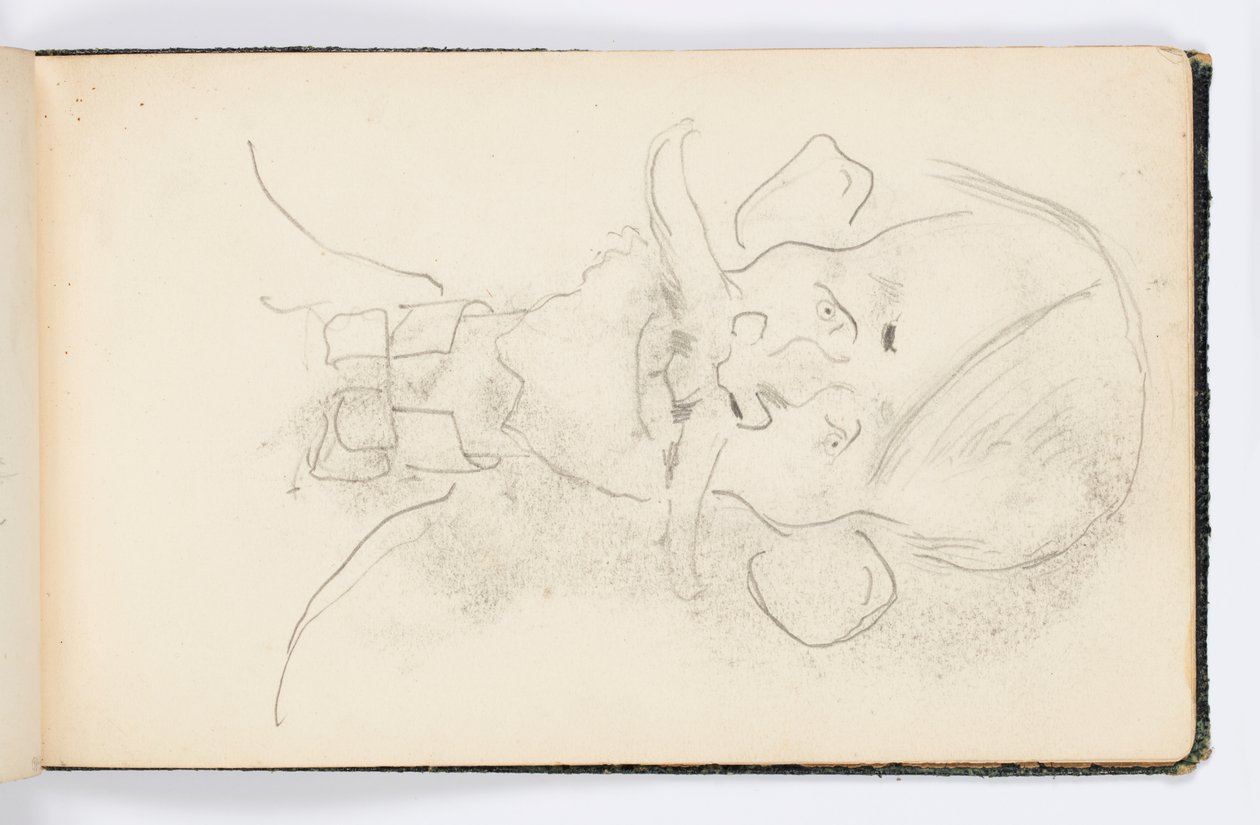 Página do Sketchbook: Caricatura de Kenyon Cox