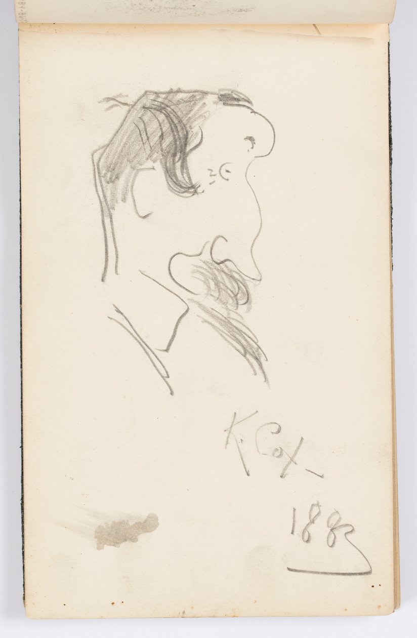 Página do Sketchbook: Caricaturas de Kenyon Cox