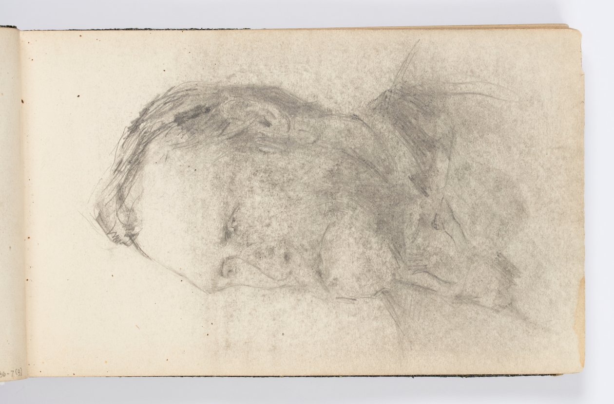 Página do caderno: Retrato de homem com barba de Kenyon Cox