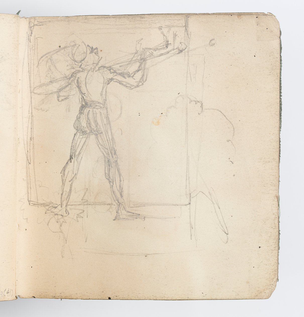 Página do Sketchbook: Esboço da Figura na Mangueira de Kenyon Cox