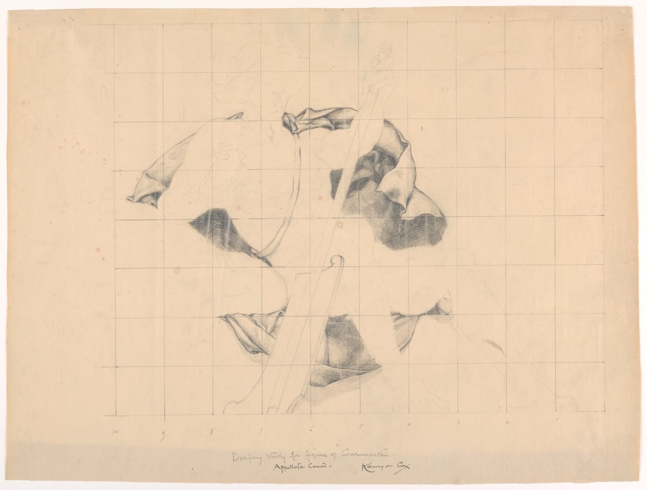 Estudo para "Comércio", Tribunal da Divisão de Apelação, Nova York, NY de Kenyon Cox