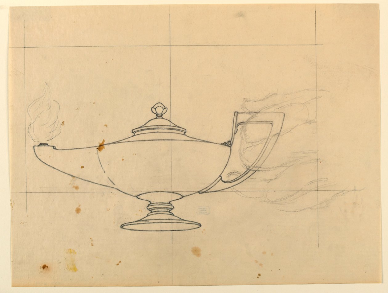 Estudo para "Ciência", "O Progresso da Civilização: Ciência e Arte", State Capitol, Des Moines, IA de Kenyon Cox