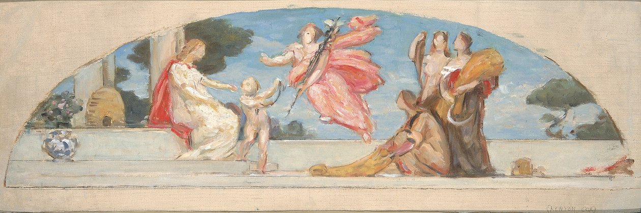 Estudo para mural, edifício da Union Trust Company, "As fontes de riqueza" de Kenyon Cox