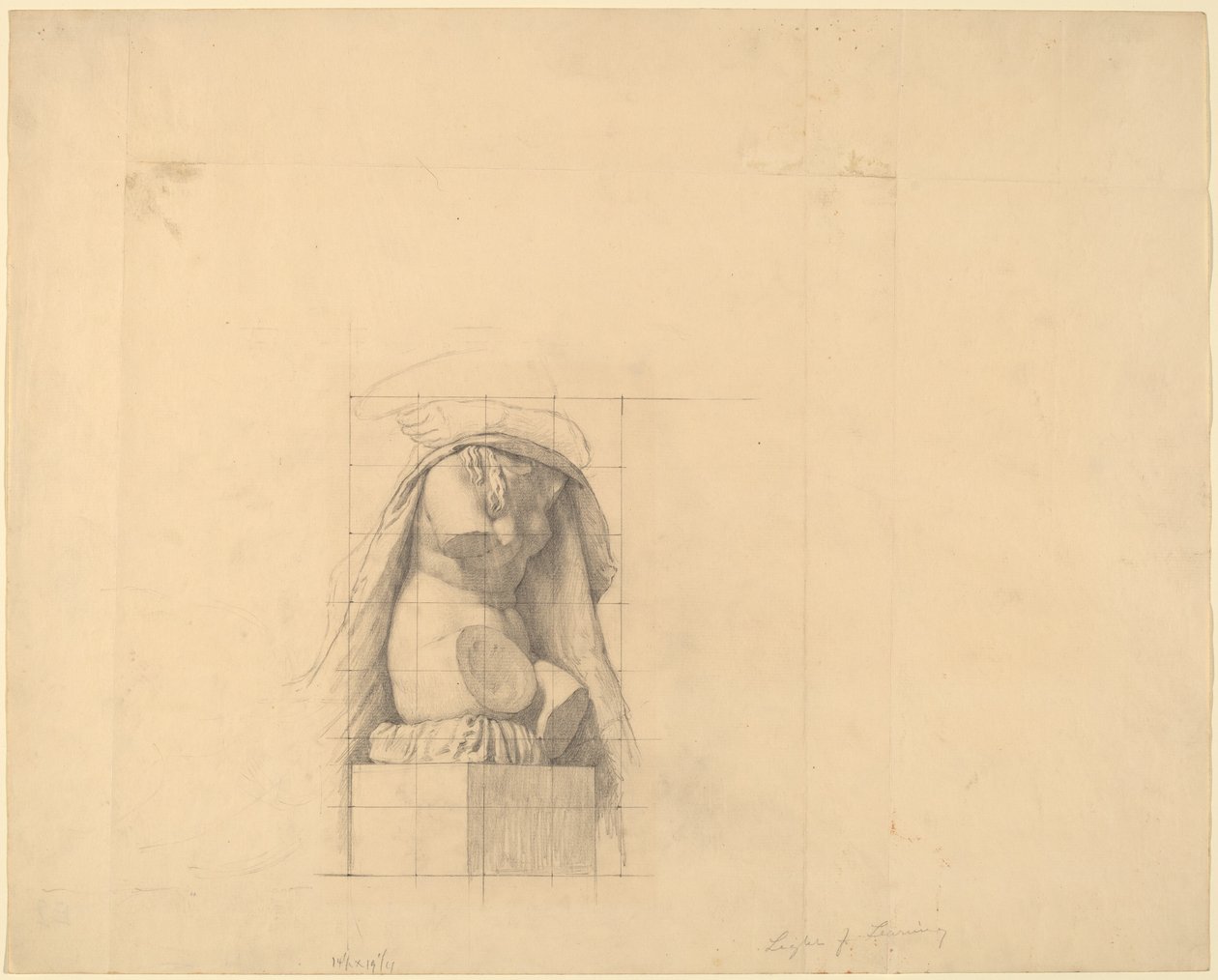 Estudo de um torso de gesso de Kenyon Cox
