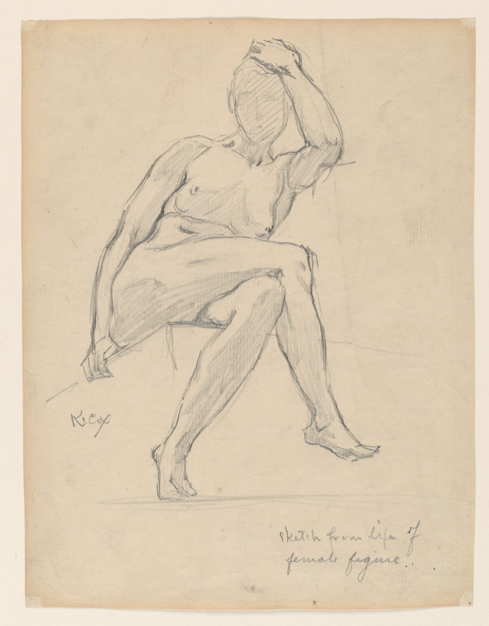 Estudo de uma figura feminina de Kenyon Cox