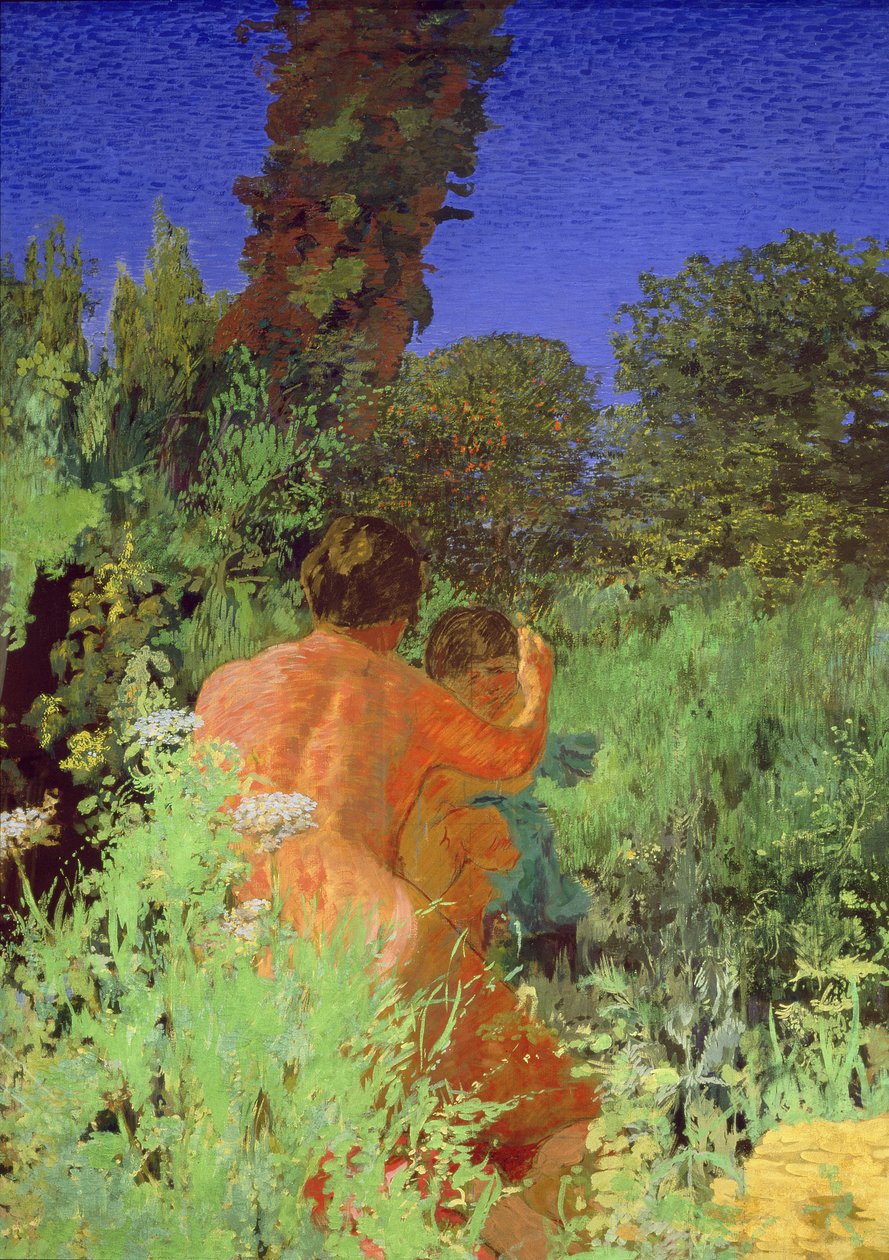 A infância de Júpiter, c.1919-20 (indisposição na lona) de Ker Xavier Roussel