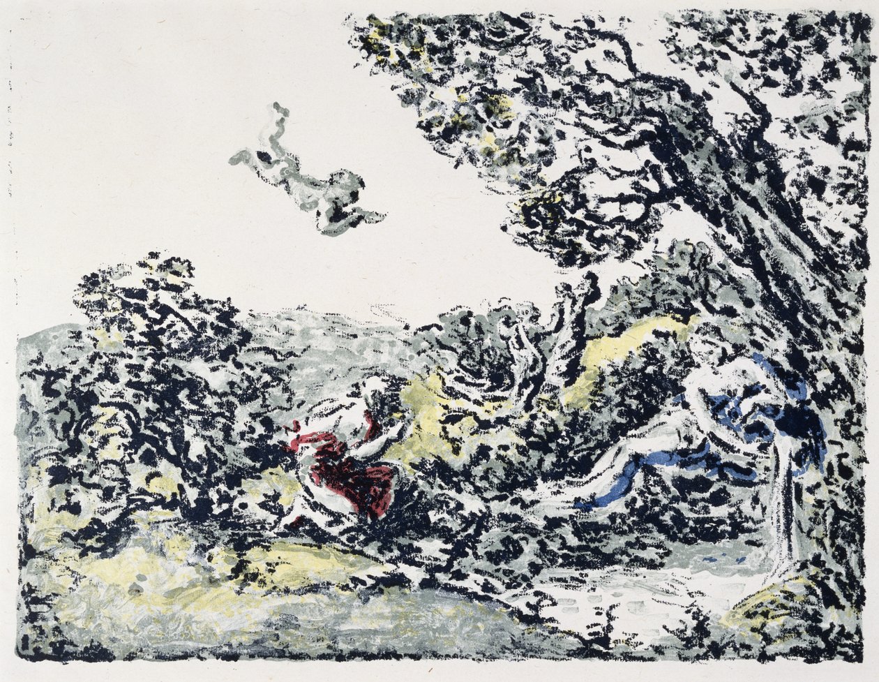 Álbum de Paisagem: a fonte, 1900 (litografia em cores) de Ker Xavier Roussel