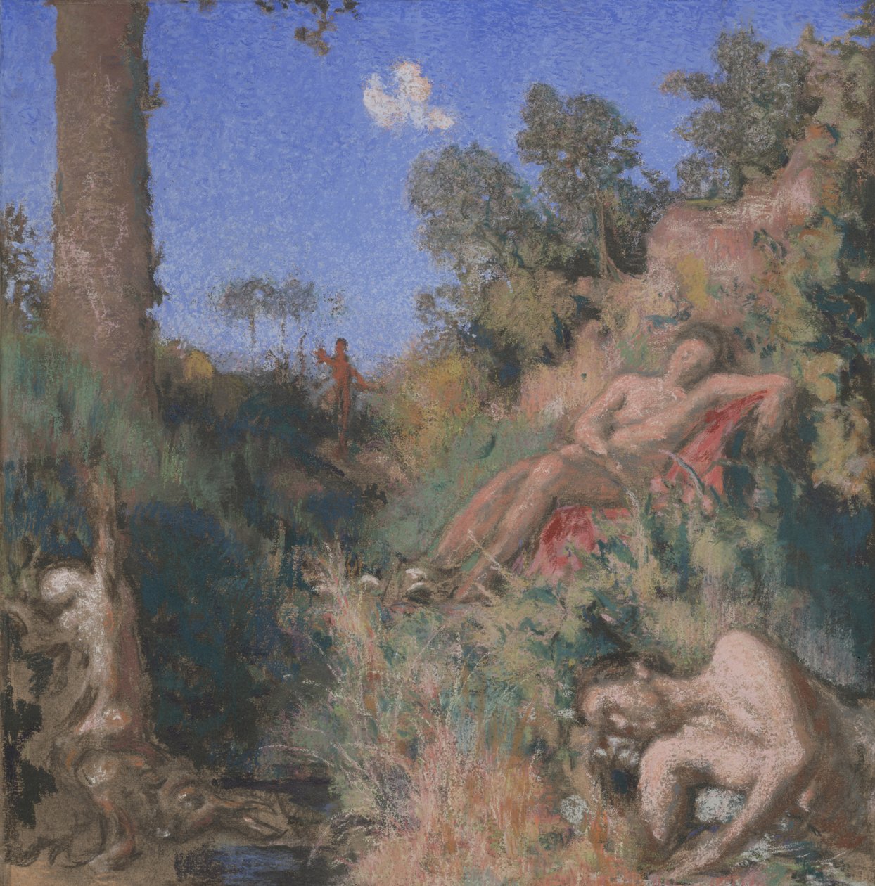 Banhistas, c.1903 (pastel e aquarela sobre papel cartão) de Ker Xavier Roussel