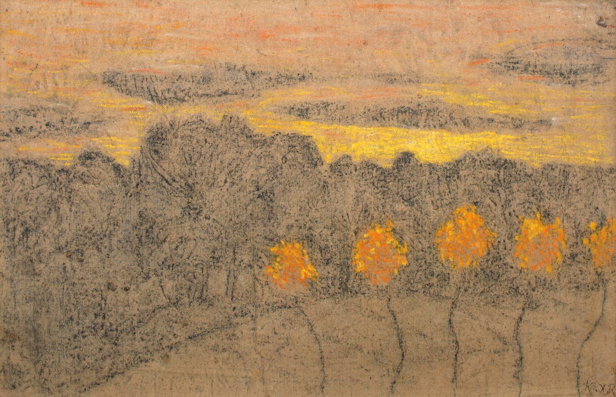 Paisagem com árvores amarelas, 1893-1895. de Ker Xavier Roussel