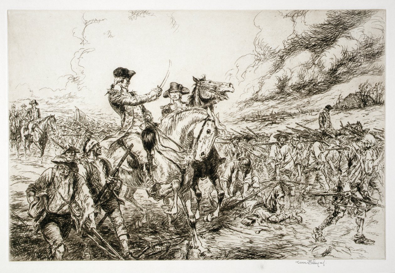 George Washington em Valley Forge de Kerr Eby
