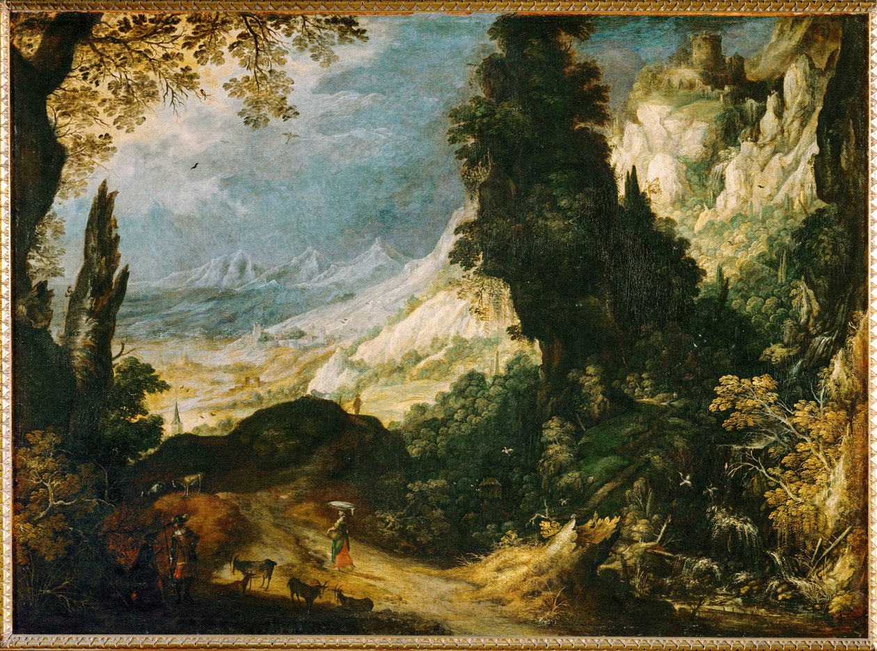 Paisagem de montanha (pintura sobre tela) de Kerstiaen de Keuninck