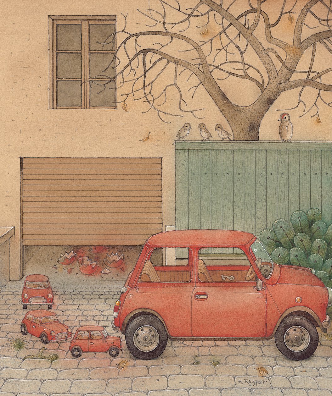 Automóvel, 2005 (wc on paper) de Kestutis Kasparavicius