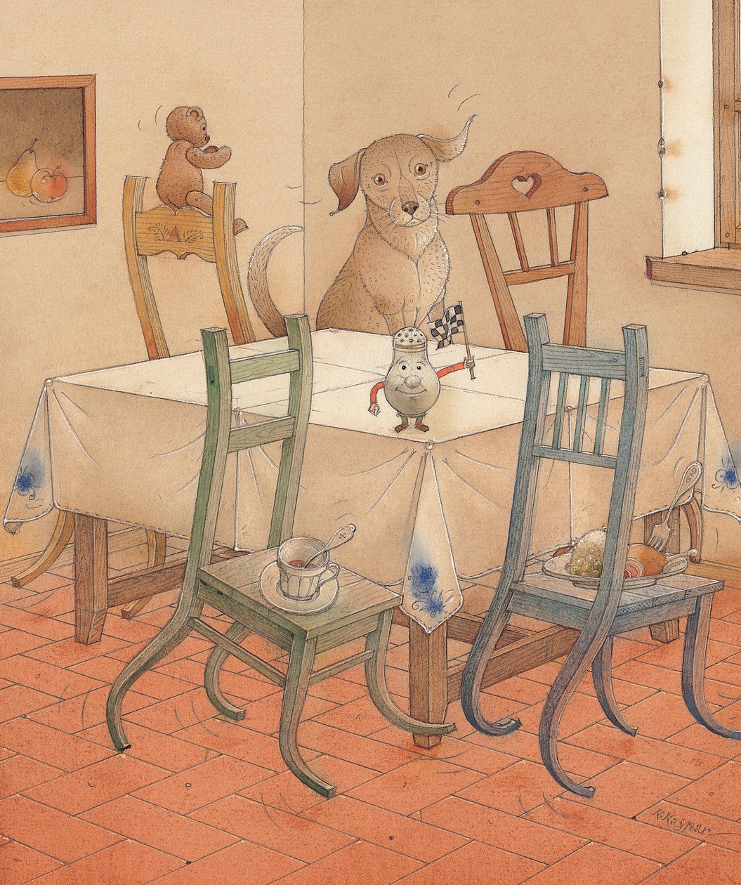 Corrida de Cadeira, 2005 (wc on paper) de Kestutis Kasparavicius